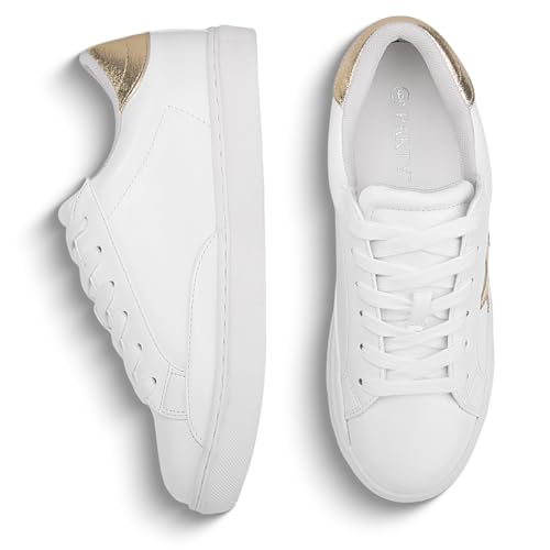Image of PARTY Women's Fashion Sneakers Lace Up Casual Low Top Comfortable Cushioned Walking Tennis Shoes Trendy Daily Shoes