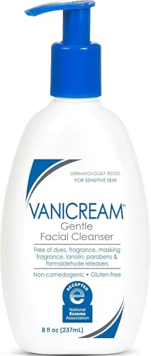 Vanicream Gentle Facial Cleaner with Pump Dispenser, 8 Fl Oz, Formulated without Common Irritants...