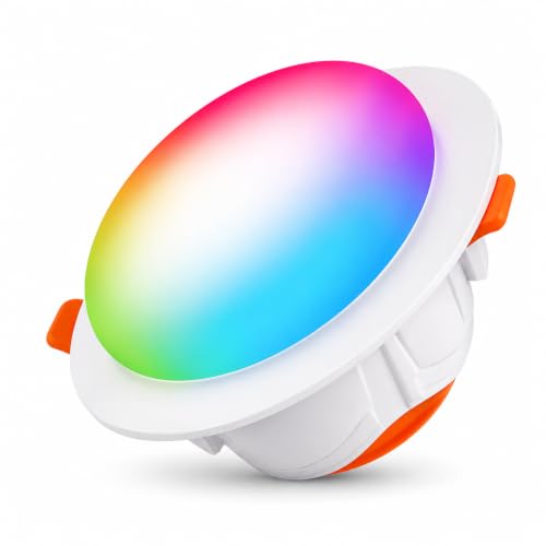 Image of iDurable 'N' Smart 7W Tiranga LED Ceiling Light | 3 in 1 RGB Tri-Color Glow Light | LED Downlight for Home, Bedroom, Living Room & Decoration | 220-240V AC Energy Saving Light Code-14