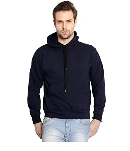 Image of Scott International Men's Solid Cotton Hoodies for Men, Trendy and Comfortable Sweatshirts for Men, Stylish Winter Wear with Hood and Pockets, Fashionable Hooded Sweatshirts
