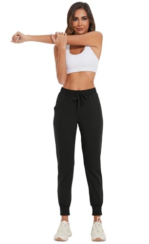 BATHRINS Women Tapered Joggers with Pockets – Casual Yoga High Waist Sweatpants4
