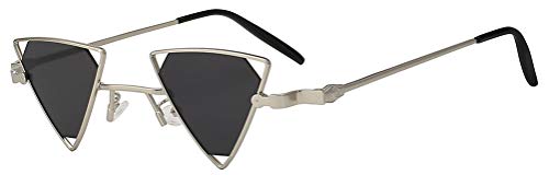 OWL Men Women Triangle Butterfly Vintage Colored Lens Sunglasses Metal Frame