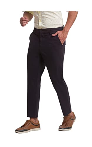 Image of Parx Men's Regular Fit Cotton Casual Pant (XMTZ03357K8 Black)