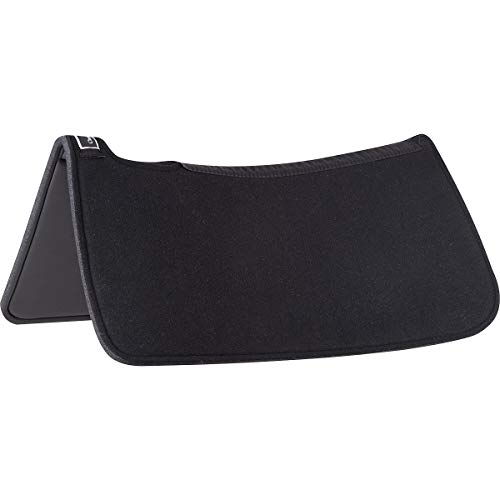 Classic Equine ContourPedic Reiner Saddle Pad, Black, 31-inch x 32-inch