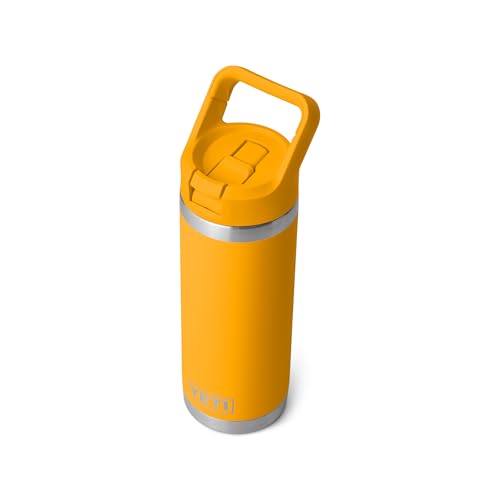 Image of YETI Rambler 18 oz Bottle, Vacuum Insulated, Stainless Steel with Straw Cap, Beekeeper