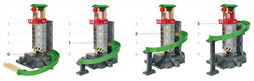 Image of BRIO World Lift & Load Warehouse Set - 32-Piece Wood Train Set - Works with All Wooden Railway Sets - Includes 4-Level Elevator, Vehicles, Tracks & Full Station - MESH Accredited for Ages 3+
