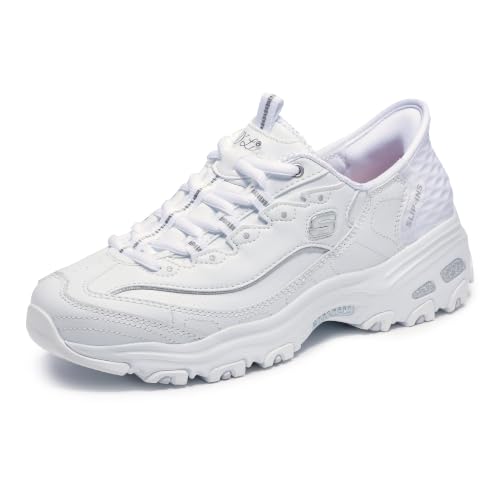 Image of Skechers Women's D'Lites New Scene Sneaker | Hands Free Slip-Ins, Air-Cooled Memory Foam Insole, Cushioned midsole with flexible outsole, Sporty fashion sneaker lace-up