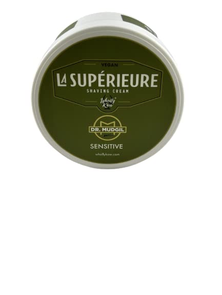 Dr Mudgil Sensitive Unscented Shave Cream - Dermatologist Approved. Vegan, Beta Carotene, Antioxidants. Not tested on animals, No Animal Ingredients. 5.29 oz or 150 grams