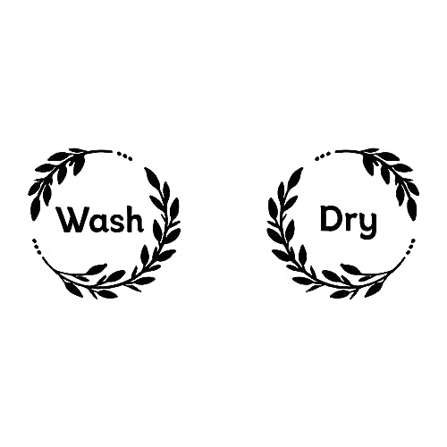 SUPERDANT Noir Blanchisserie Stickers Muraux Lavage et Séchage Citations Sticker Mural Blanchisserie Décoration Murale avec Couronne Mur Art Autocollant...