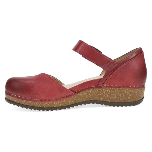 Image of Dansko Mae Mary Jane for Women - Dual-Density Cork /EVA Midsole and Lightweight Rubber Outsole Provide Durable and Comfortable Ride on Patented Stapled Construction