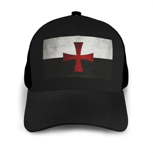 Symbol of The Knights Templar Unisex Classic Adjustable Curved Brim Baseball Cap, Trucker Hat3