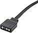 Black 4 Pin to 5V 3 Pin ARGB Conversion Cable ARGB Splitter Cable 5V 3Pin to 4 Pin ARGB Extension Cable for Computer Chassis Converter Connector, Audio and Video Power