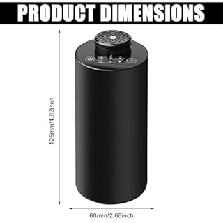 Diffusore senza acqua per oli essenziali: diffusore di aromi per oli essenziali, diffusore di oli essenziali a batteria, senza fili, lega di alluminio nera per camera da letto, ufficio, spa (nero)