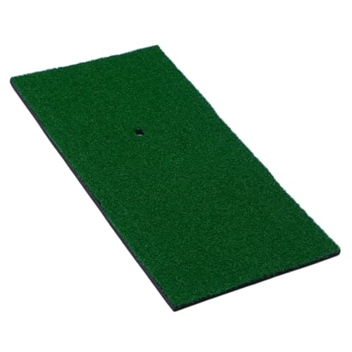 OHPHCALL Golf Practice Mat Hitting Mats for Indoor Putting Portable Woven Nylon Turf 30 * 60cm Rubber Back