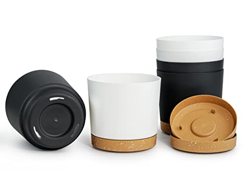 Blumentopf 6 Stück mit Drainagelöchern, 16cm Kunststoff Blumentopf mit...