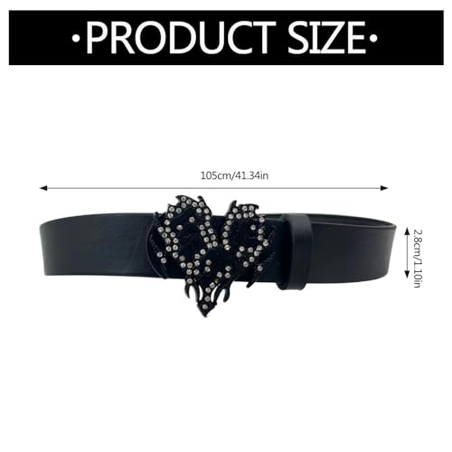 Love Buckle Belt For Women Rhinestones Buckle Waist Belt For Teens Girl PU Leather Women Belt For Jeans Pants4