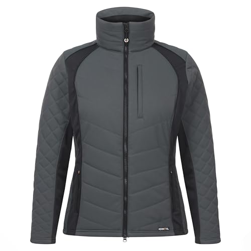 Image of Kerrits Women's Stablemate Quilted Equestrian Jacket - Durable, Stylish, Lightly Insulated Barn Coat with Stretch Panels
