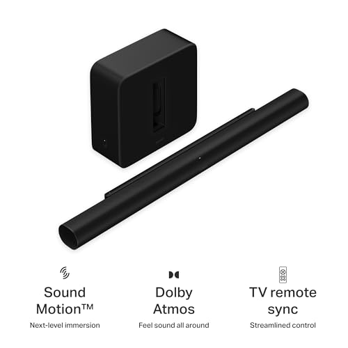 Image of Sonos Arc Ultra soundbar + Sub 4 subwoofer - Black