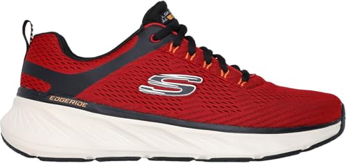 Skechers - Mens Relaxed Fit: Edgeride - Contention Sneakers, Color Red/Black, Size: 12 M US4