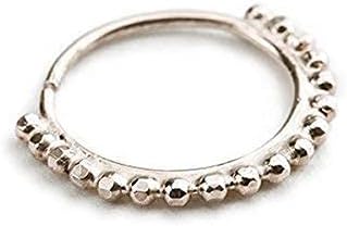 Nose Ring: Handmade Sterling Silver Indian Style Nostril Hoop in 20 Gauge / 8mm, by Studio Meme