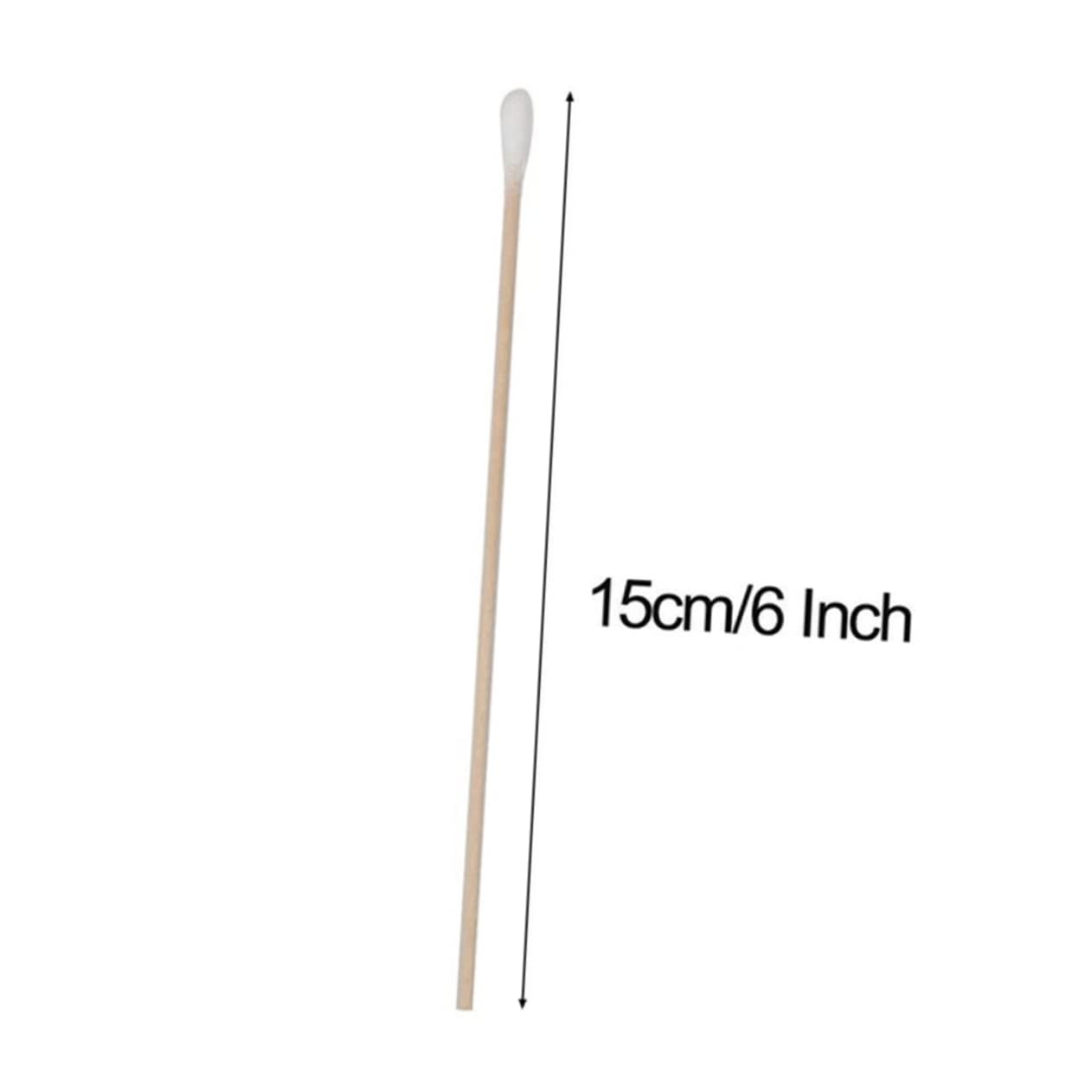 FOMIYES 600pcs/6 Packs Pet Cleaning Swabs Single Head Wooden Stick Cotton Swabs Safe for Pets' Ears