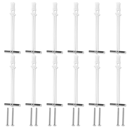 12Pcs Drywall Anchor with Included Bolts for 1/4”-20 Heavy Duty Hollow Drywall Anchors kit for TV Mounting Kit, Steel Wall Anchors Holds Up to 270 Pounds Each