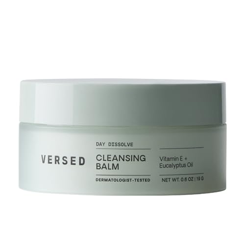 Image of Versed Day Dissolve Cleansing Balm - Makeup Melting Balm Infused with Vitamin E + Eucalyptus Oil to Calm Skin - Oil Based Double Cleanser (0.6 Fl Oz (Pack of 1), V1 Day Dissolve)