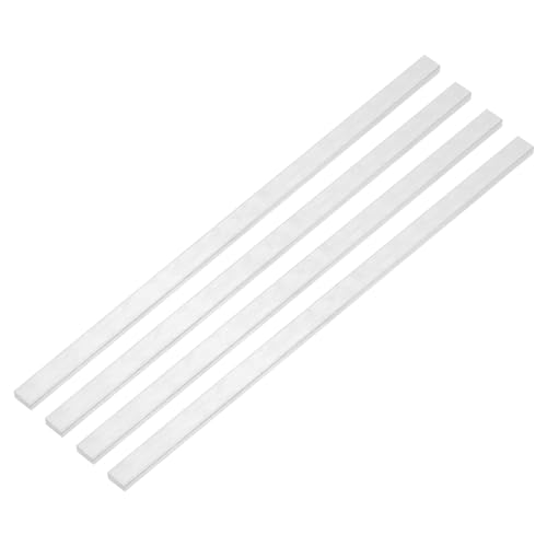 QUARKZMAN 4 Pezzi Barra Alluminio Piatta Quadrata, 3 x 10 x 305mm Materiale di Laminazione Solido Piastra Piana Lastra Profilato Asta in Alluminio 6063