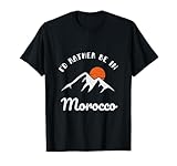 Prefiero estar en Marruecos Vintage Retro Marruecos Camiseta