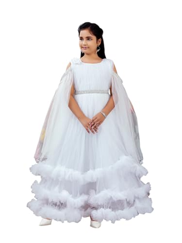 Robe en filet pour fille vêtement de cérémonie blanc 3 ans