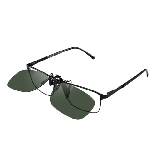 Image of MERRY'S Polarized Clip on Sunglasses Flip Up Metal Clip Attachments for Prescription Glasses