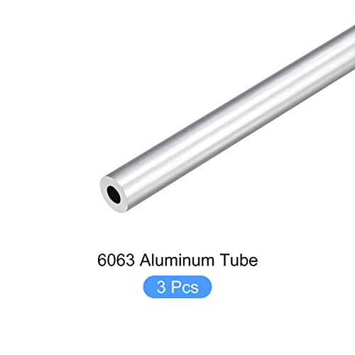 Metallixity 6063 Aluminum Tube (10Mm Od X 5Mm Id X 250Mm L) 3Pcs, Aluminum Round Tubing - For Home Furnishing, Machinery, Diy Handicraft #TOP4