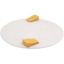 White Cheese Tray With Yellow Cheese-Cheese Trays