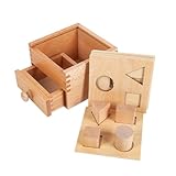 LLTCMYGS Montessori Holzform-Sortierbox, geometrisches Zuordnungssinnespielzeug, frühpädagogisches Lernspielzeug