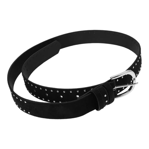KESYOO Suede Studded Belt for Women Western Style Punk Waistband with Zinc Alloy Buckle and Comfortable Wrap Belt for Jeans Dresses Chic Claw-studded Fashion Accessory