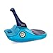 Zipfy Two Tone Series Luge Snow Sled for Kids and Adults, Plastic Winter Toboggan Snow Sled with Steering Handle, Blue on Blue