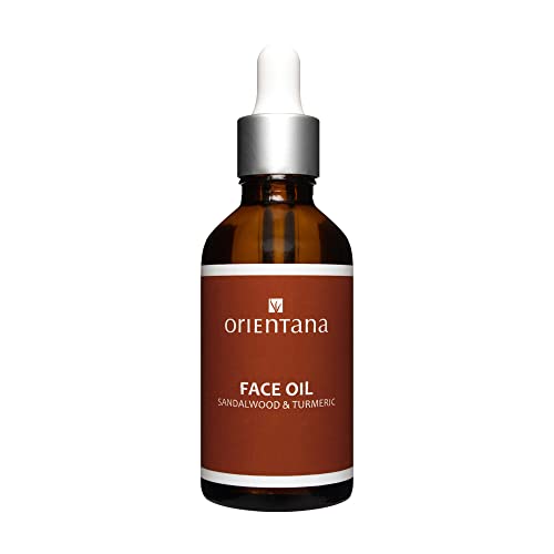 Orientana - Huile Naturelle Pour Le Visage Bois De Santal & Curcuma | Vitamine E | Hydratant Anti-Âge Végétalien | Rougeur Des Cicatrices D'acné | Hydratant Rajeunissant Peau Sensible - 50ml Cover