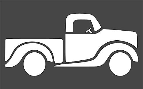 Pickup Truck Stencil Reusable Sturdy Flexible Clear Plastic 1-5x8 in Arts and Crafts Material Scrapbooking for Airbrush Painting Drawing