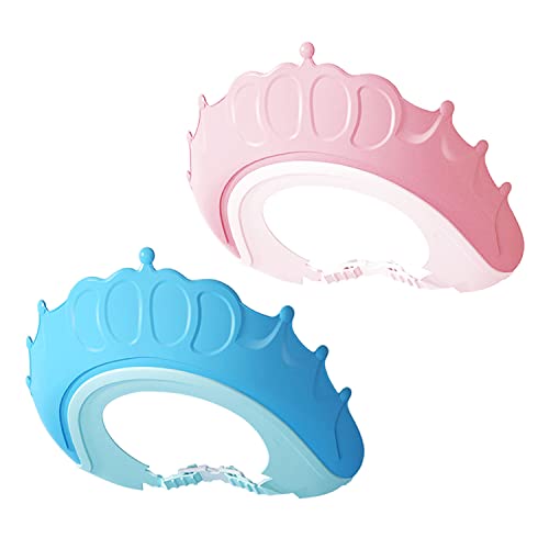 CAM2 Gorro de ducha de silicona de para niños, protección para lavar el pelo, plena elasticidad, antideslizante, no daña el cuerpo (azul, rosa) Cover