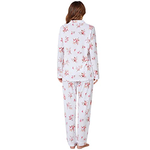 Image of Tugege Pajamas Set Long Sleeve Sleepwear Womens Button Down Nightwear Pj Sets
