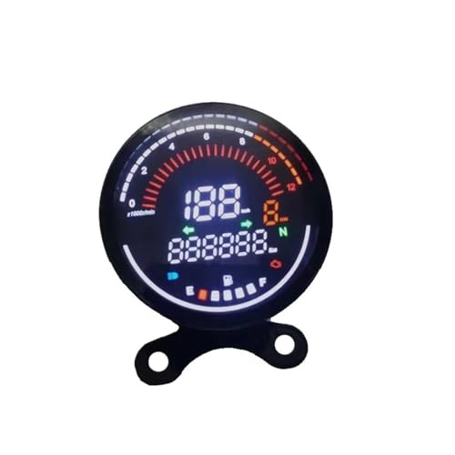Tachymètre numérique moto universel ajustable avec compteur kilométrique de vitesse