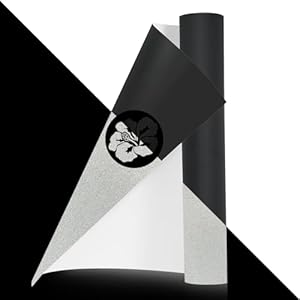 AHIJOY Reflektierendes Selbstklebendes Vinyl Schwarz 30,5cm x 3m