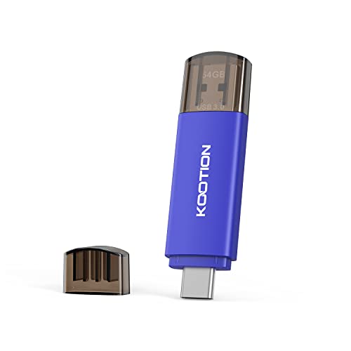 Image of KOOTION 64GB USB C Flash Drive 2-in-1 Type-C Flash Drive USB-A&USB-C 3.0 Dual Drive OTG, Thumb Drive Memory Stick for Android Smartphone /Tablet /PC