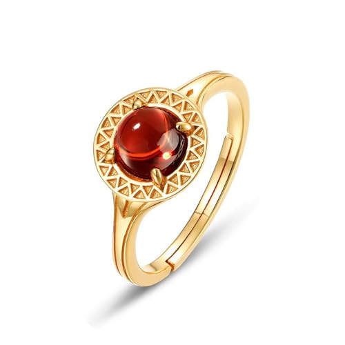 Bague grenat rouge KnSam, le cadeau de Noël et d'anniversaire idéal pour elle