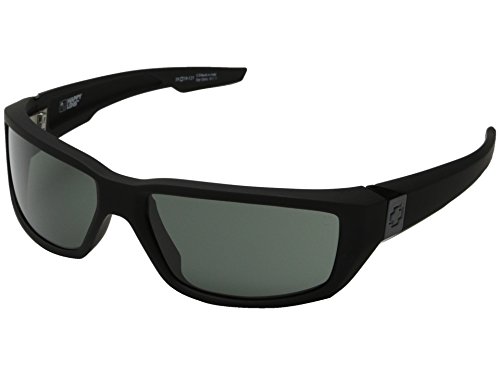 Spy Optic Dirty Mo Sunglasses Matte Black with Happy Grey Green Lens Sticker