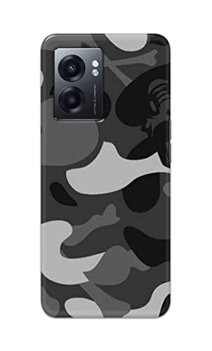 Image of Printed Hard Back Cover Case for Realme Narzo 50 5G Back Cover (Army Pattern) -702