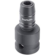 Impact Bit Adapter 1/2 Inch Square to 1/4 Inch Hexagonal I Bit Holder Made of Chrome-Molybdenum Vanadium Steel I Bit Extension Magnetic with Quick Release for 1/4 Inch Hex Bits