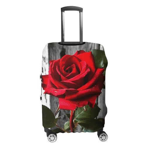 Blooming Red Rose Printed Luggage Cover Protector, Fits 18-32 Inch Luggage4