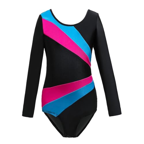 Maillots De Gimnasia,Maillot Gimnasia Ritmica,Maillot Manga Larga NiñA,Maillot EláStico De Patinaje,Prendas Ajustadas For Ballet,Leotardo De Danza De Ballet,Manga Larga,para NiñA