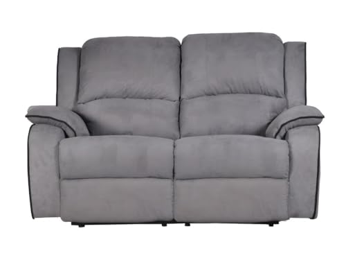 Vente-unique-Couchgarnitur Relax 3+2+1 - Microfaser - Grau - Hernani – Bild 6